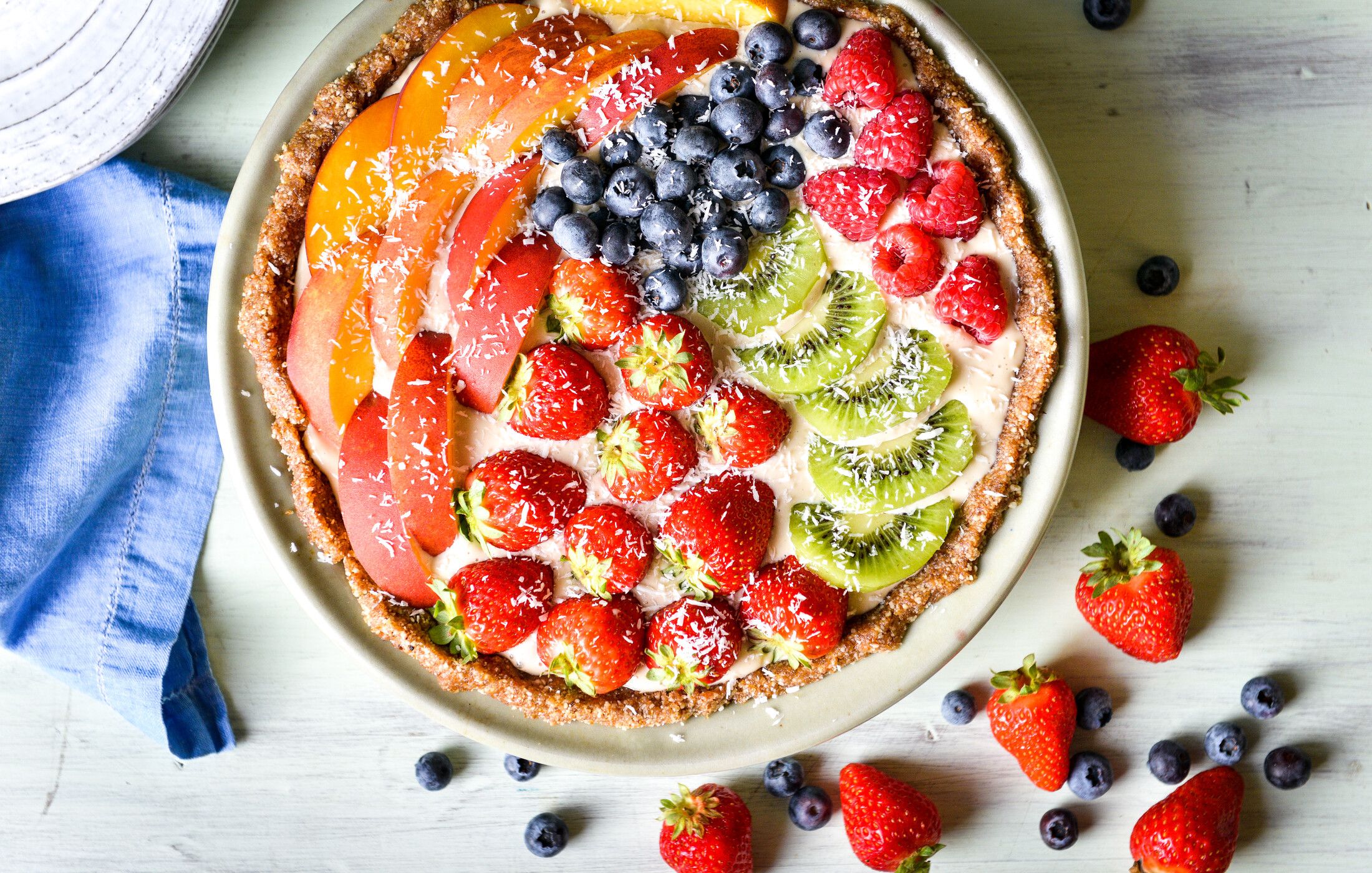 BLUEBERRY FRUIT PIE WITH A RAW NUT CRUST-11